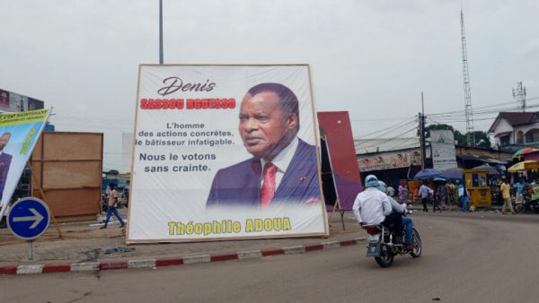 Affiches de campagne des candidats à la présidentielle du 16 mars 2026 au Congo-Brazzaville
