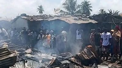 incendie à Port-Bouët, des familles perdent tout