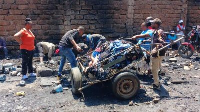 L'incendie du Toi Market a détruit plus de 250 échoppes, à Nairobi, le 16 mars 2026.