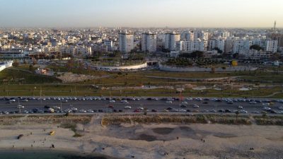 Une vue aérienne de Tripoli, en Libye