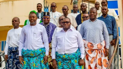 Les maires des deux communes, Christian Mawugnon Houétchénou et Franck Métolé Kpassassi