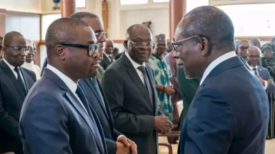 Patrice Talon et son dauphin Romuald Wadagni.