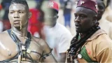 Les lutteurs sénégalais Zarco et Bébé Diène