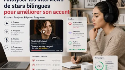 Analyser les interviews de stars bilingues pour améliorer son accent