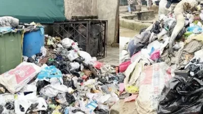 Heaps of refuse in Oshodi. Photo: Dayo Oyewo