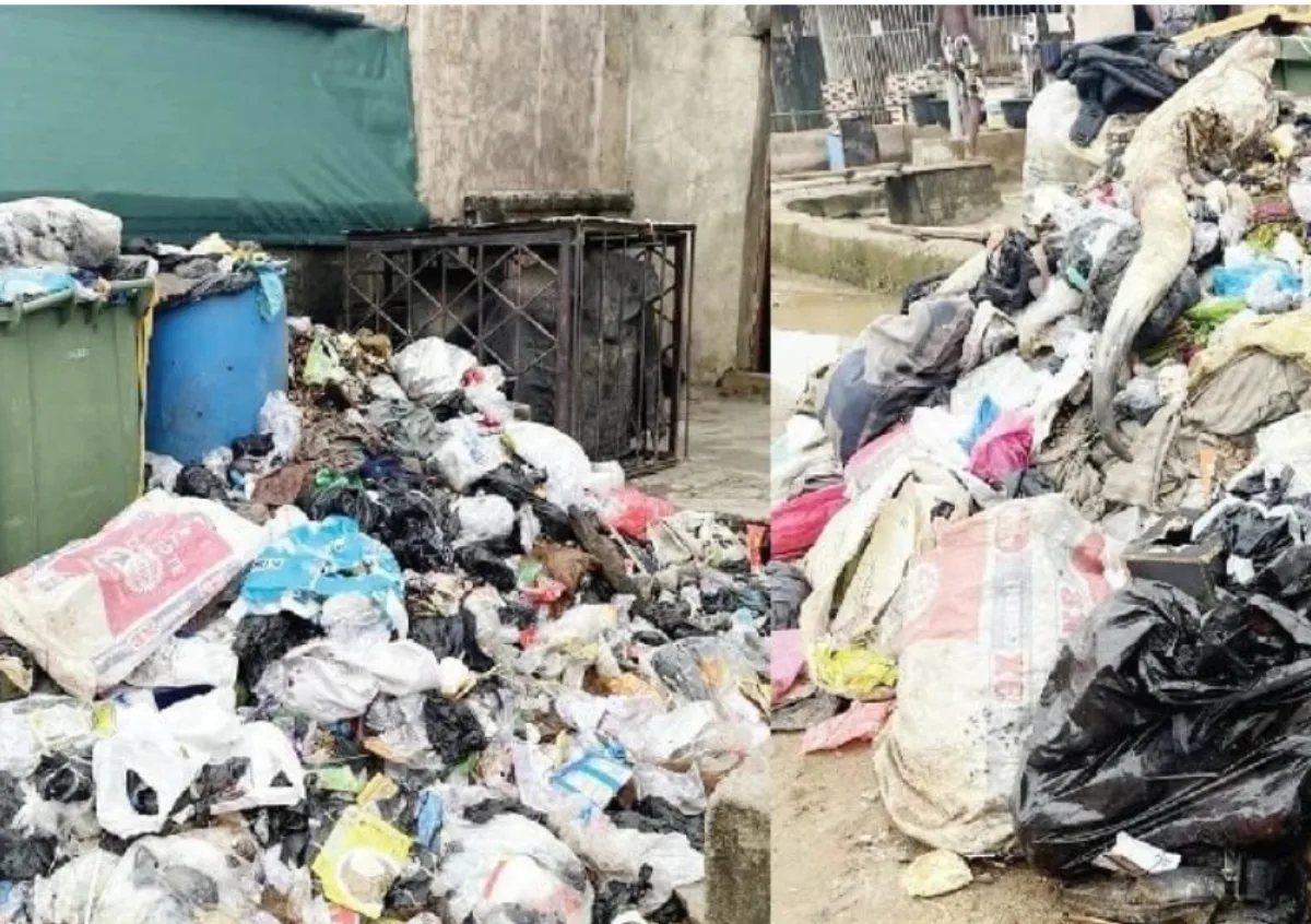 Heaps of refuse in Oshodi. Photo: Dayo Oyewo