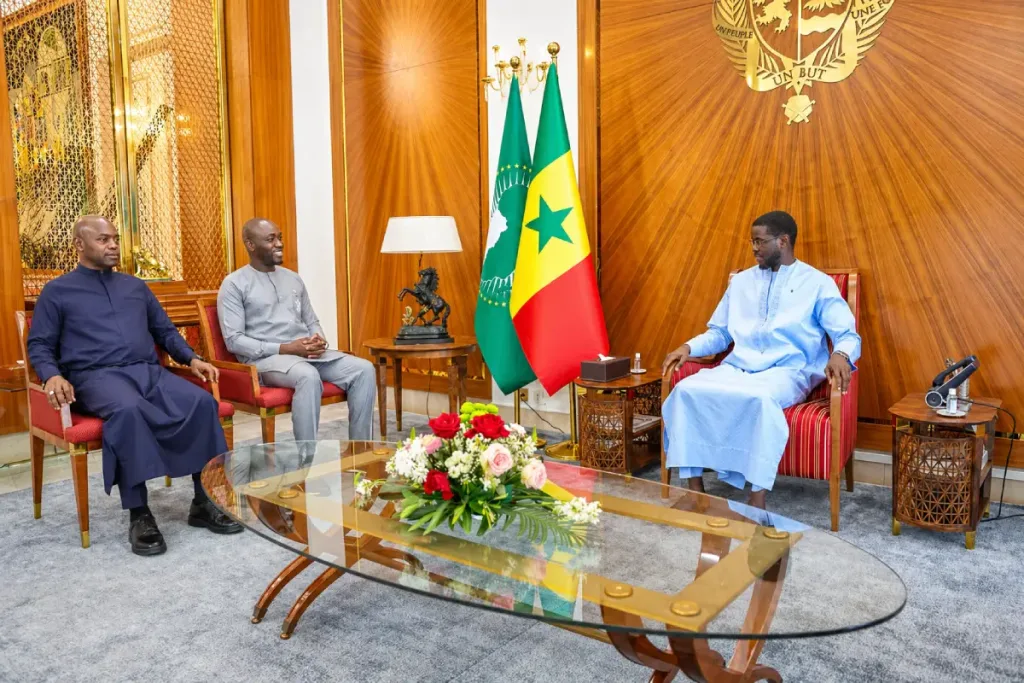 Senegalese engineer Momar Diouf, founder of 3MD Energy received by Senegalese president Diomaye Faye