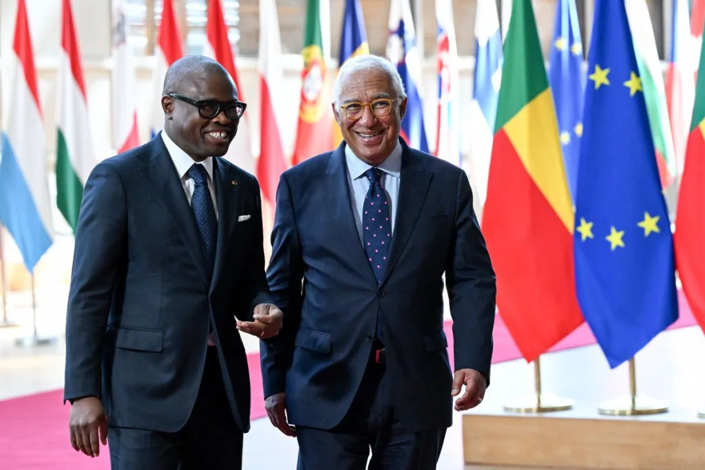 Romuald Wadagni et le président du Conseil européen, António Costa PH : DR