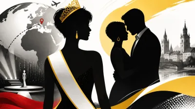 Illustration editoriale pour Miss Supranational 2026 : Ève Gilles présente Simon, son compagnon de 19 ans son aîné