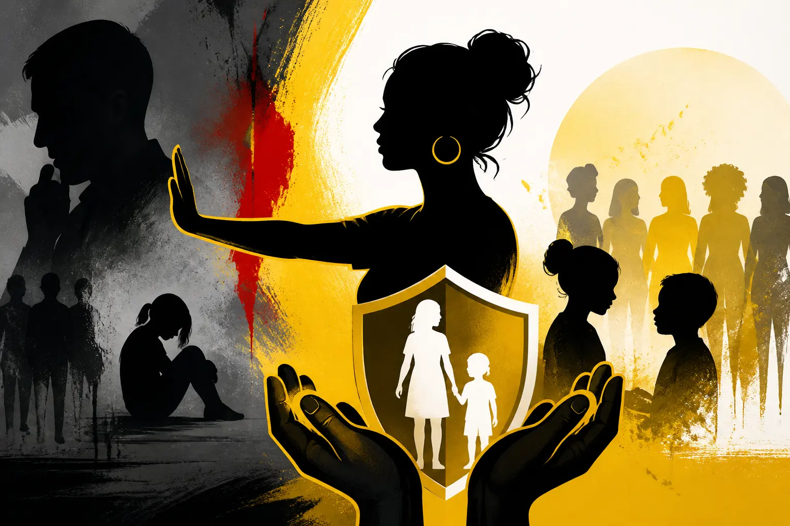 Illustration editoriale pour Kelly Vedovelli atomise Michel Mary et appelle à protéger les enfants et les femmes