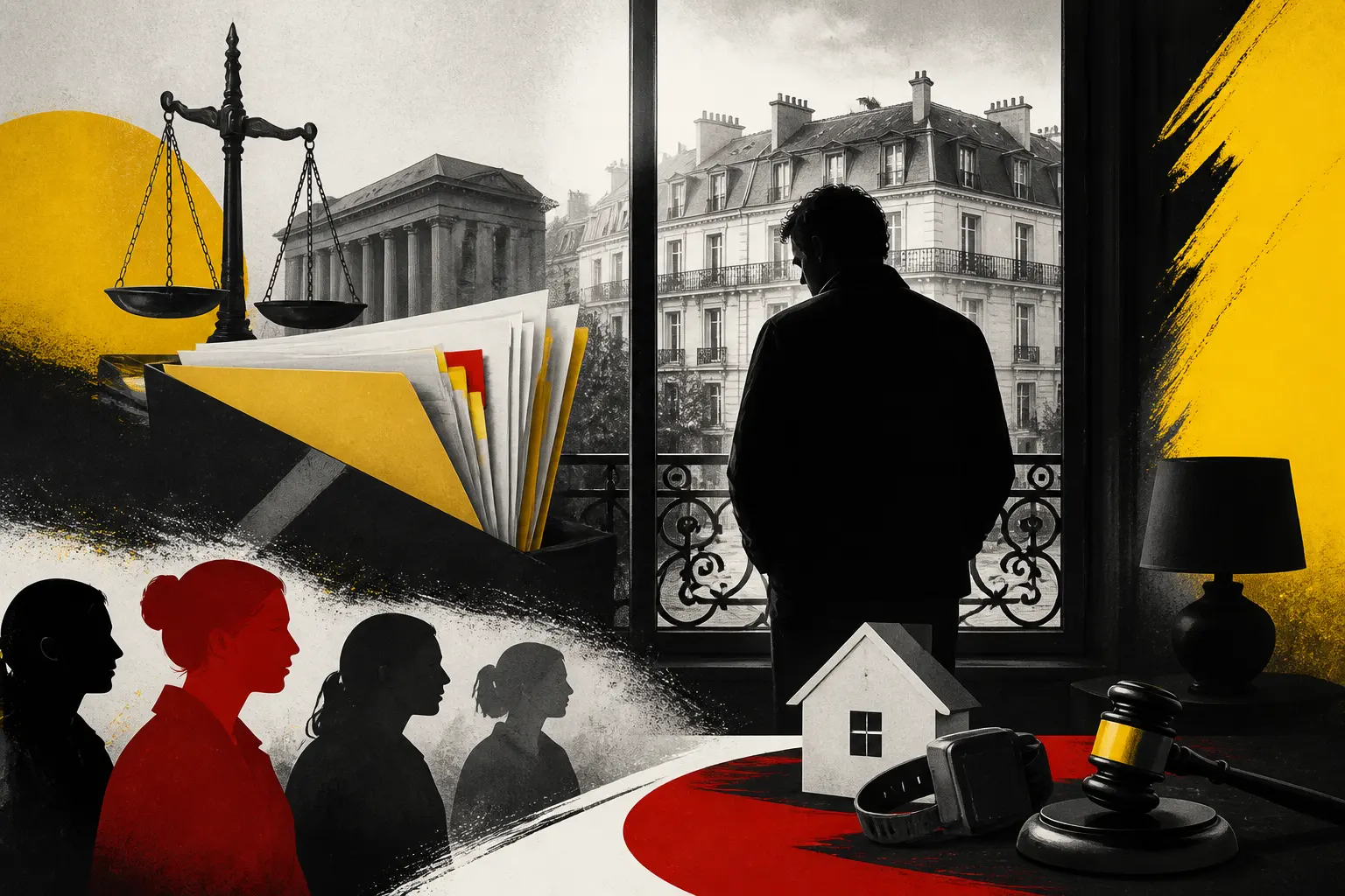 Illustration editoriale pour Patrick Bruel cloîtré chez lui à Neuilly : sa nouvelle vie