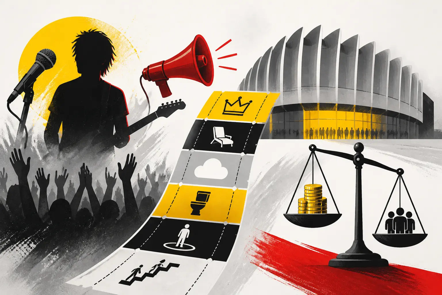 Illustration editoriale pour Céline Dion visée par la parodie d’Indochine sur les tarifs de ses concerts à la Défense Arena