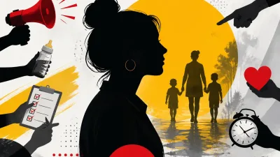 Illustration editoriale pour Alessandra Sublet sans filtre sur l&rsquo;éducation et les parents parfaits