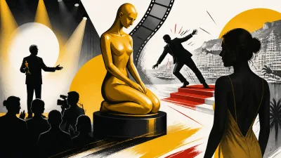 Illustration editoriale pour Michel Drucker reçoit la Nymphe d&rsquo;honneur et évite une chute à Monte‑Carlo