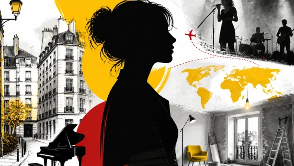 Illustration editoriale pour Amandine Bourgeois a d’abord habité le Marais avant d’acheter un appartement en très mauvais état