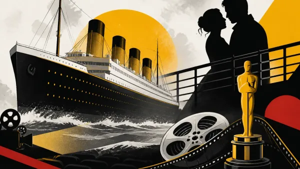 Illustration editoriale pour Titanic en tête du box-office français : James Cameron, 21,4 millions d’entrées et 11 Oscars
