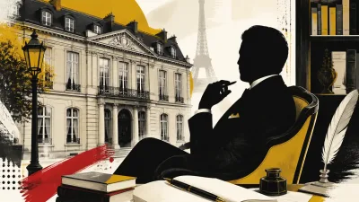 Illustration editoriale pour Jean d’Ormesson a vécu jusqu’à 35 ans chez ses parents rue du Bac dans un hôtel particulier classé au style Empire