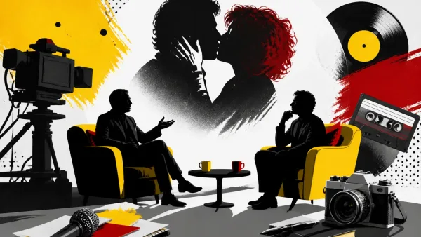 Illustration editoriale pour Jacky revient sur son baiser inattendu avec Mylène Farmer