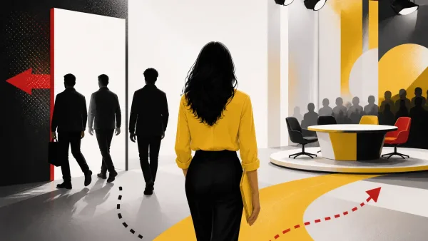Illustration editoriale pour Quotidien : Salhia Brakhlia quitte le service public et revient dans l&rsquo;émission après le départ de trois figures phares