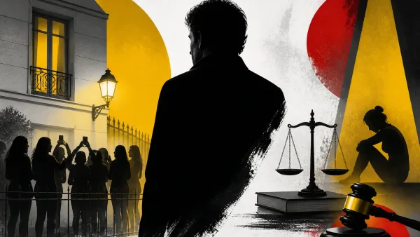 Illustration editoriale pour Patrick Bruel évoque les admiratrices qui venaient en bas de chez lui deux ans avant son mariage