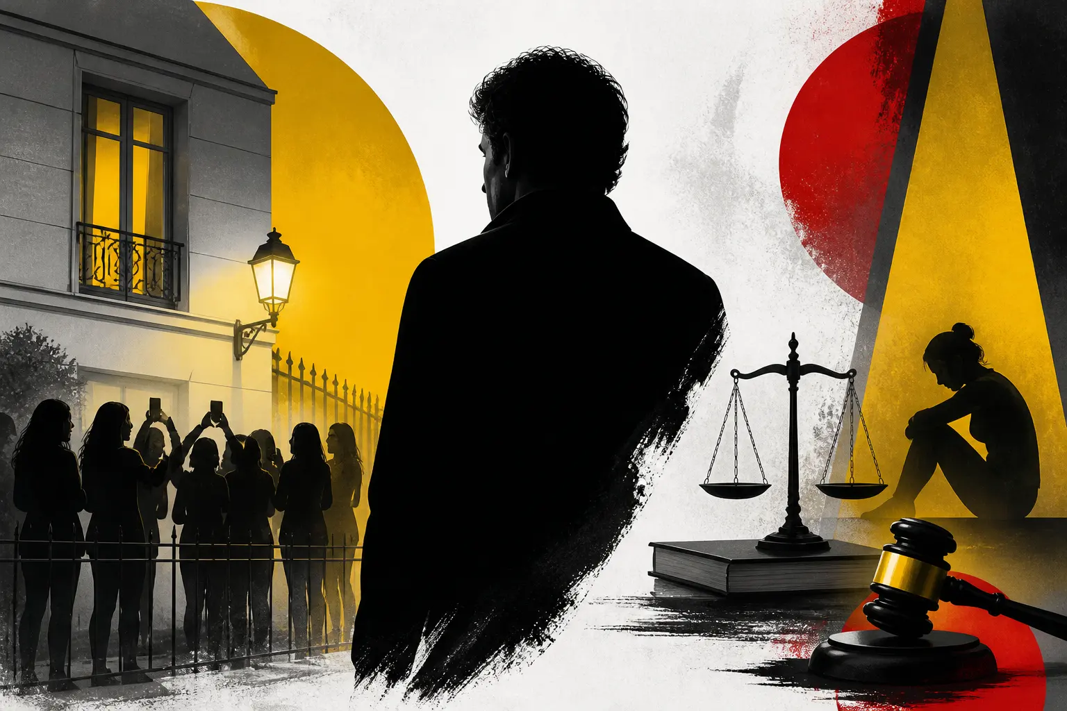 Illustration editoriale pour Patrick Bruel évoque les admiratrices qui venaient en bas de chez lui deux ans avant son mariage
