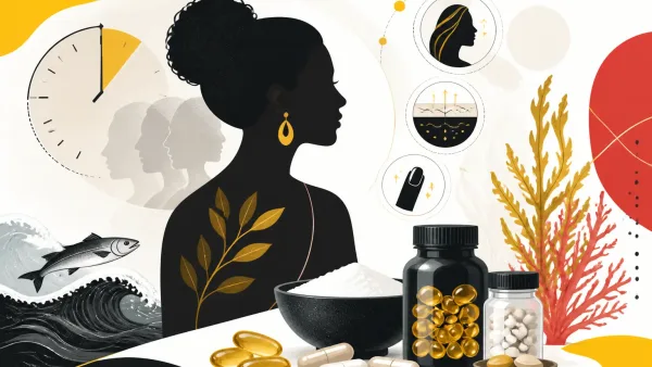 Illustration editoriale pour Anti-âge au naturel : quels compléments privilégier après 40 ans