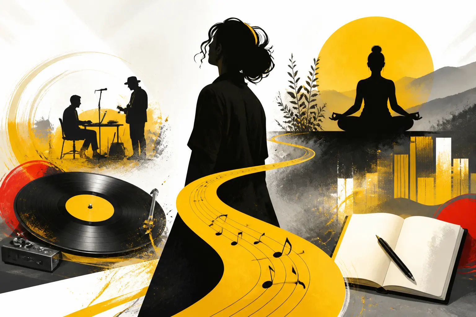 Illustration editoriale pour Laly Meignan passe de la sophrologie à un album musical