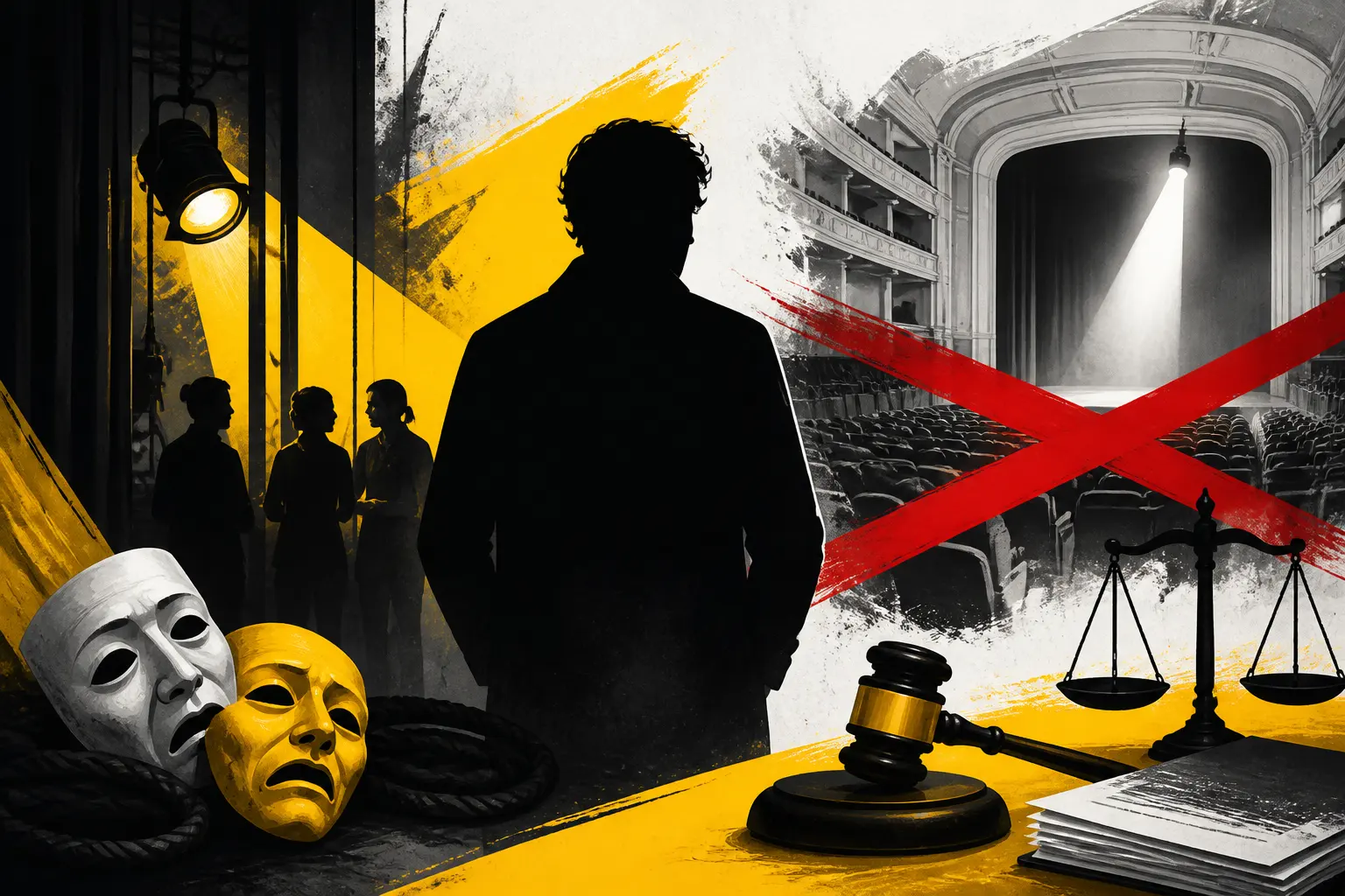 Illustration editoriale pour Patrick Bruel : un membre du théâtre témoigne de l’atmosphère en coulisses