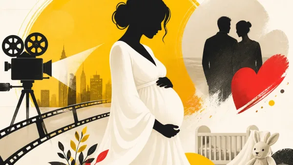 Illustration editoriale pour Anne Hathaway annonce être enceinte de son troisième enfant à 43 ans