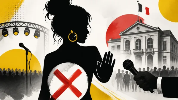 Illustration editoriale pour Amel Bent refuse de chanter dans une municipalité RN
