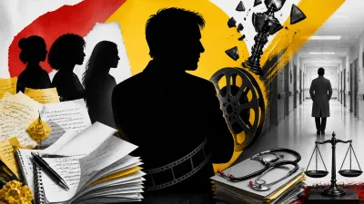 Illustration editoriale pour Thomas Lilti accusé de plagiat par plusieurs femmes scénaristes dans « Hippocrate »