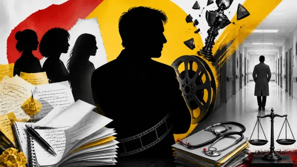 Illustration editoriale pour Thomas Lilti accusé de plagiat par plusieurs femmes scénaristes dans « Hippocrate »