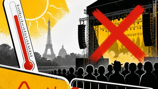 Illustration editoriale pour Gims, Héléna, Orelsan : Solidays annulé pour raisons de sécurité liées à la canicule