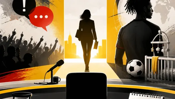 Illustration editoriale pour France Pierron : après ses propos polémiques sur Jérémy Doku, la journaliste prépare son retour sur L’Équipe pour le 24 août