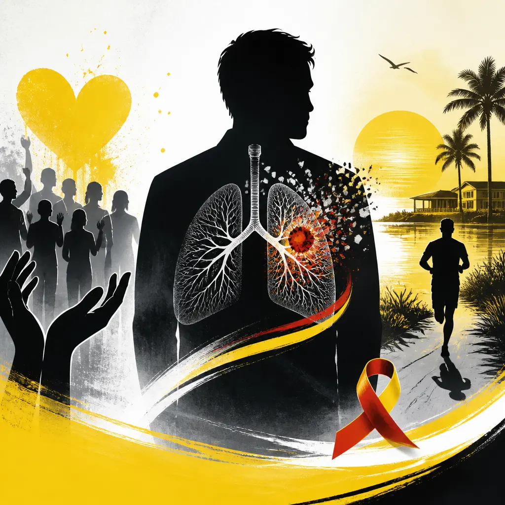 Illustration editoriale pour Patrick Simpson-Jones annonce un cancer du poumon métastatique