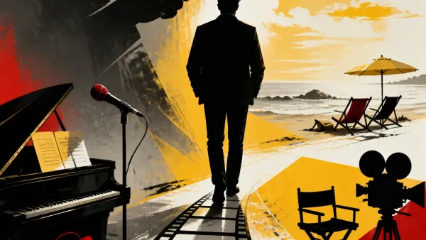 Illustration editoriale pour Lambert Wilson : chant, musique et Hollywood l&rsquo;ont démarqué d&rsquo;un père qui l&rsquo;a « maudit »