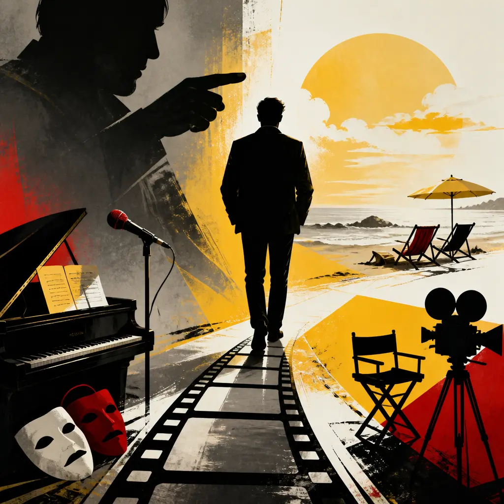 Illustration editoriale pour Lambert Wilson : chant, musique et Hollywood l’ont démarqué d’un père qui l’a « maudit »