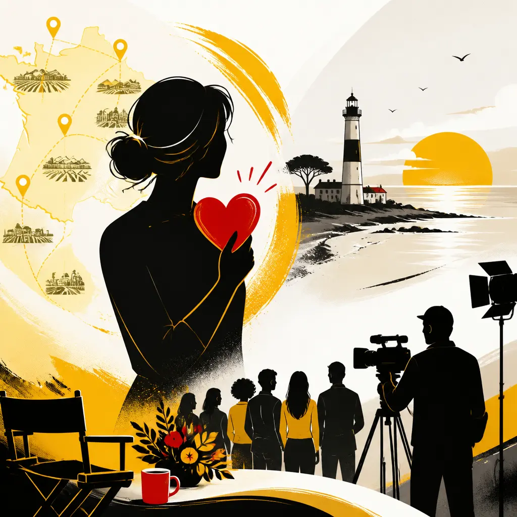 Illustration editoriale pour Flavie Flament émue aux adieux de sa dernière émission « Flavie en France »