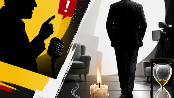 Illustration editoriale pour Michel Drucker critiqué par Alain Marschall qui estime qu’il « s’éteint petit à petit comme une chandelle »