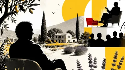 Illustration editoriale pour Michel Drucker : entre oliviers et lavande à Eygalières, il révèle qui sont ses célèbres voisins