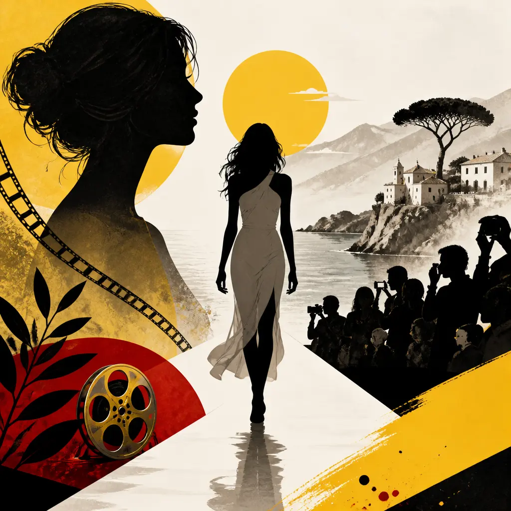 Illustration editoriale pour Laetitia Casta : Athena, sa fille, crée l’événement au défilé Jacquemus