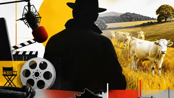 Illustration editoriale pour Kad Merad, exploitant agricole en Saône-et-Loire : ses rares confidences
