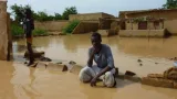 A part of Niamey is flooded by the Niger river on August 6, 2010, leading to several thousand inhabitants being evacuated after the Niger river rose to exceptional levels. AFP PHOTO / BOUREIMA HAMA