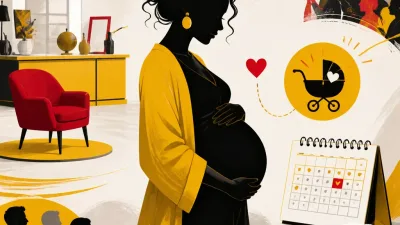 Illustration editoriale pour Aurore Morisse, acheteuse d’Affaire conclue, attend son premier enfant et s’absentera du plateau