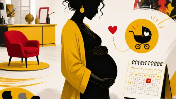 Illustration editoriale pour Aurore Morisse, acheteuse d’Affaire conclue, attend son premier enfant et s’absentera du plateau
