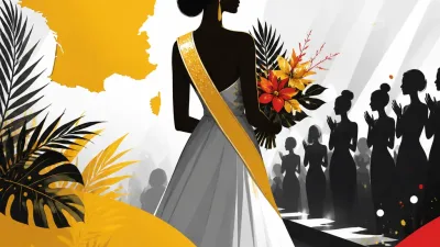 Illustration editoriale pour Miss France 2027 : Leia Diard, la sublime Tahitienne, succède à Hinaupoko Devèze