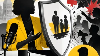 Illustration editoriale pour Nathalie Saint-Cricq répond aux attaques de Jean-Luc Mélenchon visant son fils Benjamin Duhamel