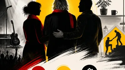 Illustration editoriale pour Renaud : en couple avec Cerise, il vit aussi avec un homme
