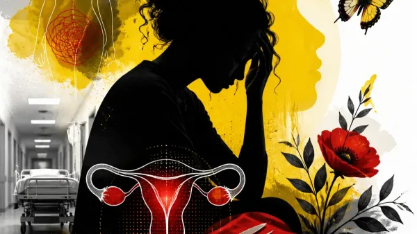 Illustration editoriale pour Jade Lagardère révèle avoir subi une hystérectomie après un an d&rsquo;absence liée à une maladie
