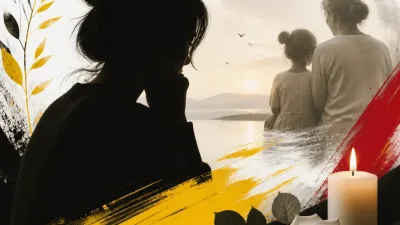 Illustration editoriale pour Géraldine Maillet annonce le décès de sa mère et lui rend hommage